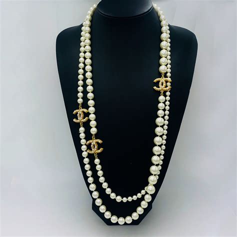 chanel pearl necklace worth it|authentic chanel necklace for sale.